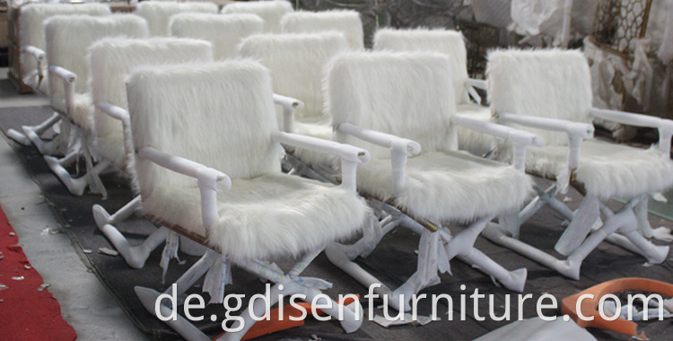 Modern Luxury Design Jodi White Sheepskin Dining Chair